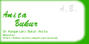 anita bukur business card